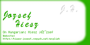 jozsef hiesz business card